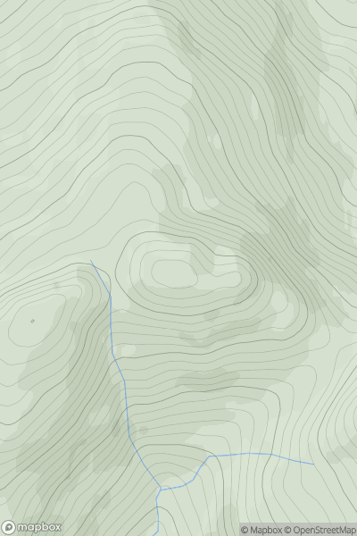 Thumbnail image for Beinn Bhreac [Loch Lomond to Strathyre] showing contour plot for surrounding peak